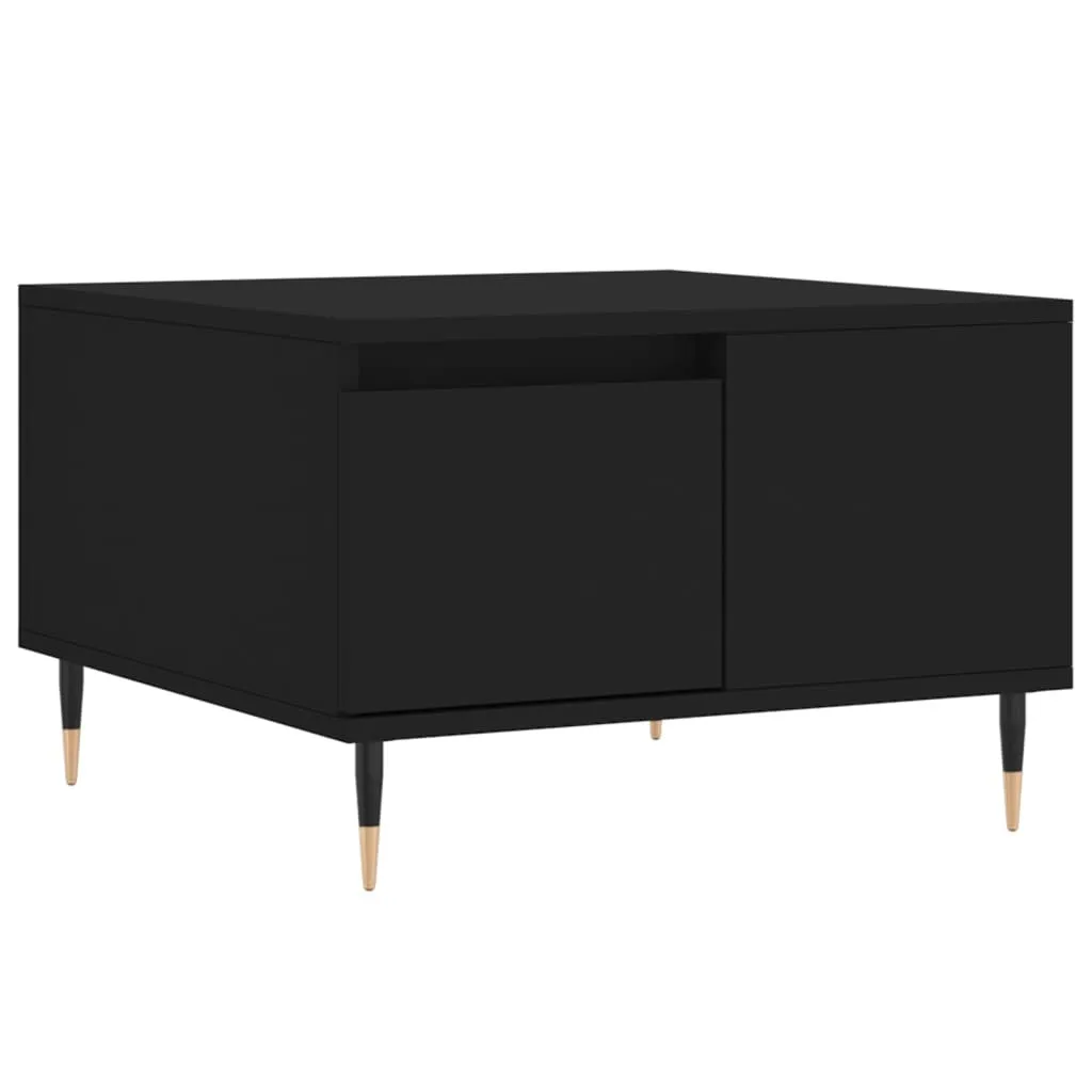 Tavolino da Soggiorno Nero 55x55x36,5 cm | Arredo in Legno Pro
