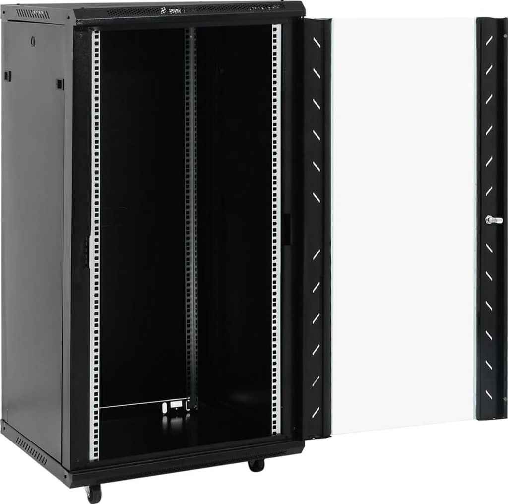 vidaXL 22U Netzwerkschrank 19" IP20 Schwarz 60x60x120 cm