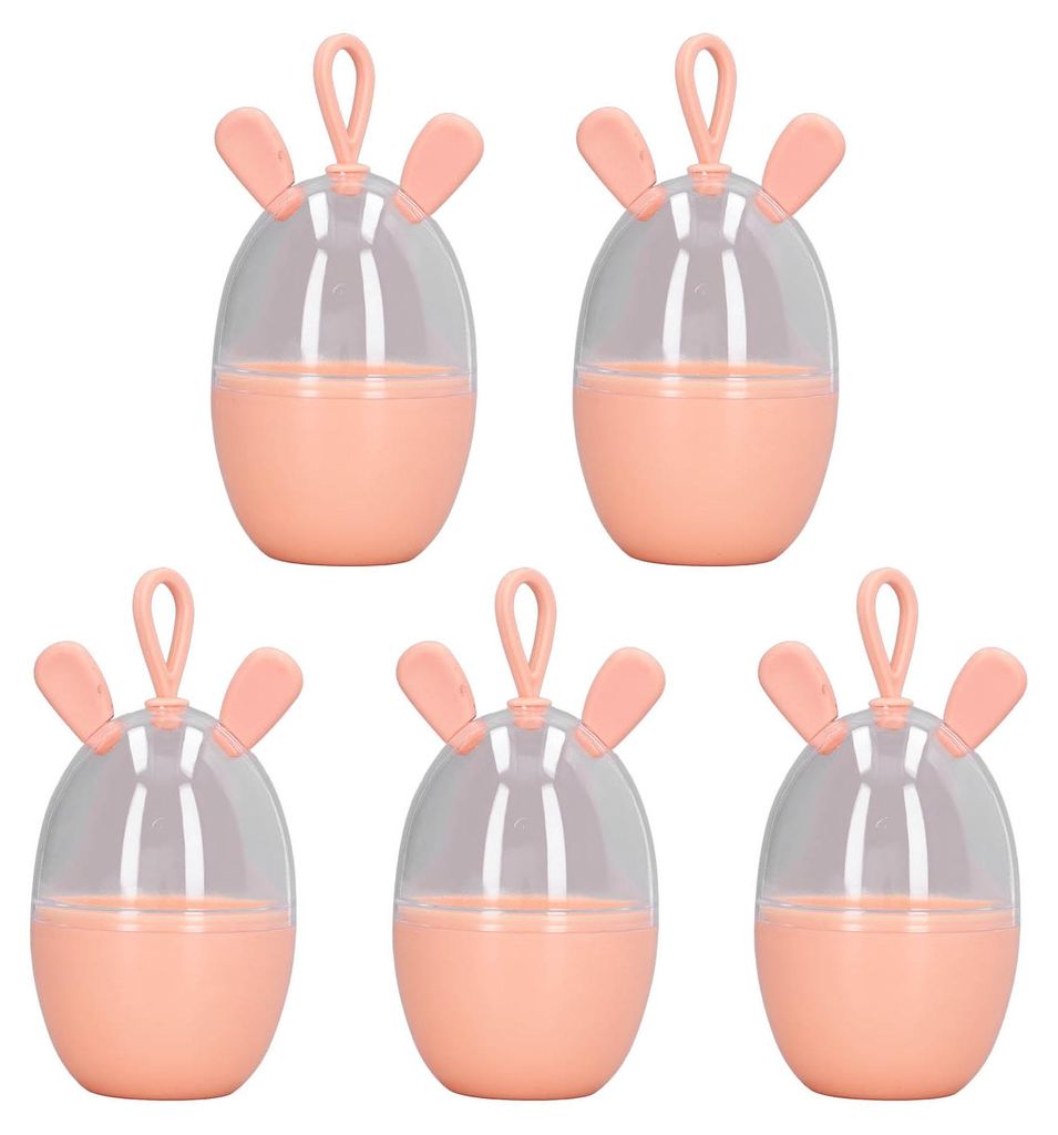 5er-Pack Make-up-Schwammboxen, niedliche Cartoon-Designs, großes Fassungsvermögen, tragbare Aufbewahrungsboxen für Beauty-Eier für Frauen und M...