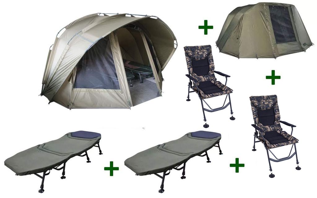 Fort Knox 3,5 2.0 Man Shelter + Winterskin + 2 Bedchairs + 2 Carpchairs