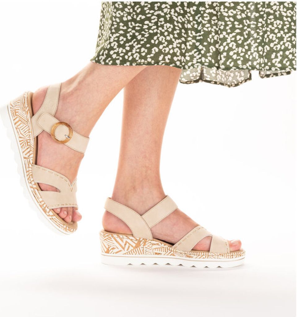 Rieker Keilsandaletten 67173 Damen 31353430373139 Beige 37 Produktbild 46