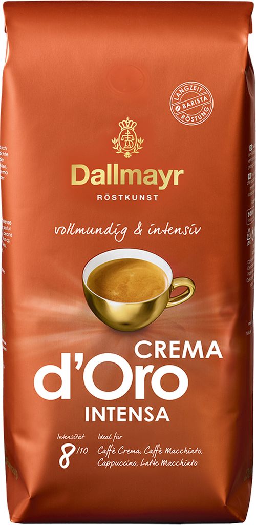 Dallmayr Crema d Oro intensa całe ziarna drobno palona kawa Zdjęcie produktu 