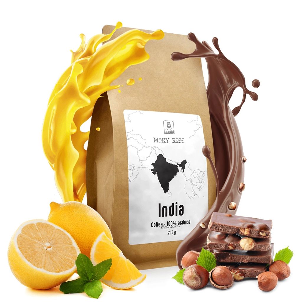 Mary Rose - Zrnková káva India Karnataka premium 200 g Obrázek produktu 