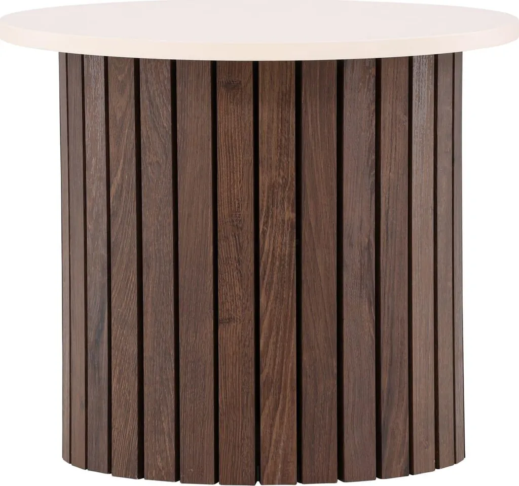 Table d'Appoint Visingsö Beige Ø52 cm : Idéale comme Bout de Canapé Chic