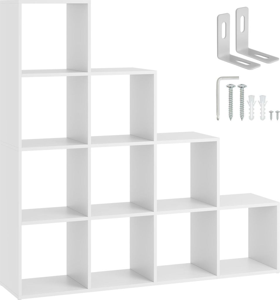 Bibliothèque Talisa avec 10 compartiments ouverts, design Image du produit 