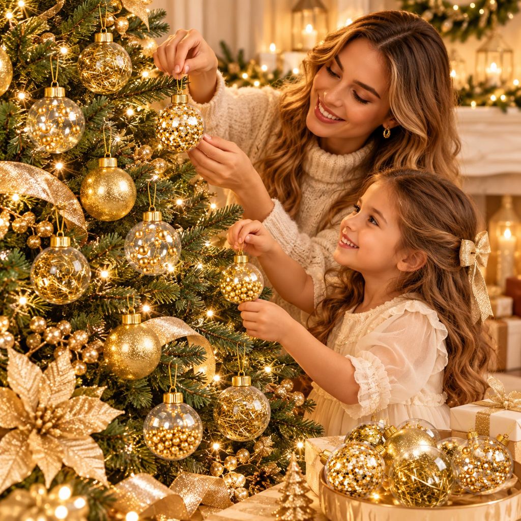 Weihnachtskugeln Transparente zum Befüllbare, 40er Set 6 cm