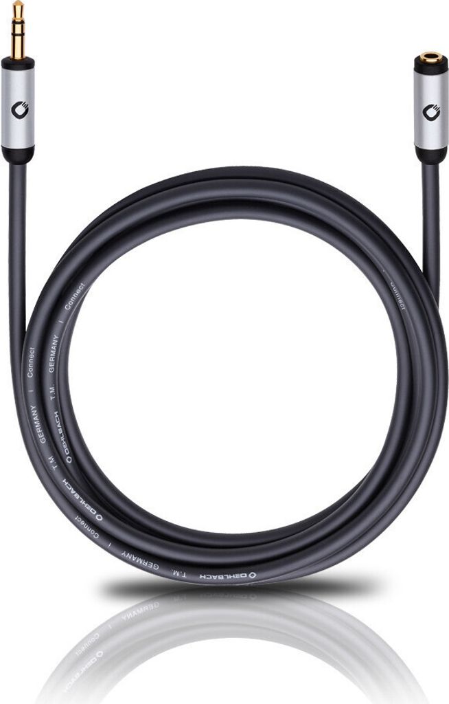 OEHLBACH 60034, 3.5mm, Samec, 3.5mm, Samice, 3 m, Černá Obrázek produktu 