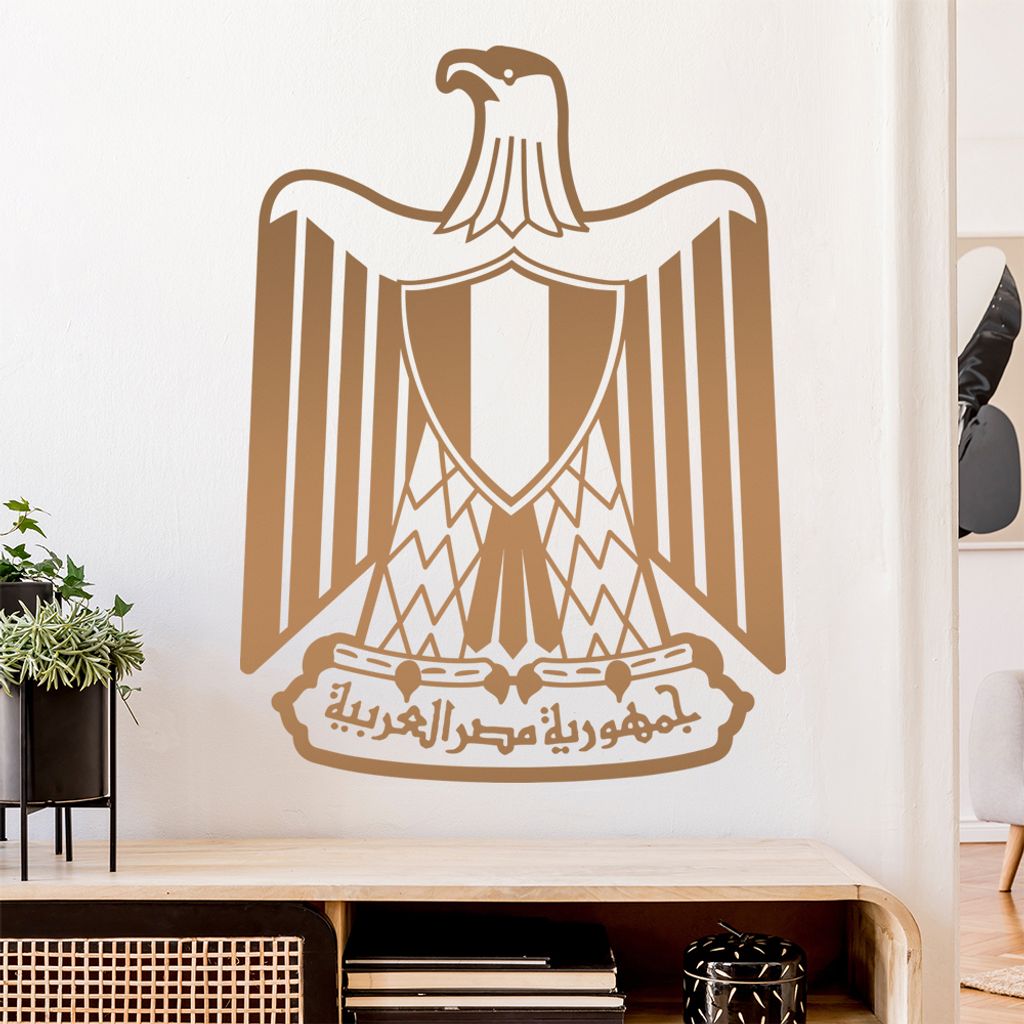 Ägypten Wappen Wandtattoo Wandaufkleber Wall Sticker - Dekoration, Küche, Wohnzimmer, Schlafzimmer, Badezimmer