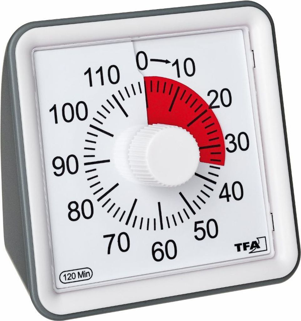 TFA-Dostmann VISUAL, Mechanischer Küchentimer, Anthrazit, Produktbild 