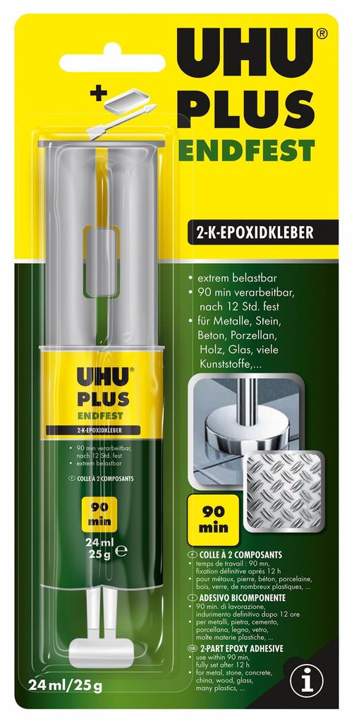 UHU PLUS ENDFEST Zwei-Komponentenkleber 45585 25 g, Paste, Produktbild 