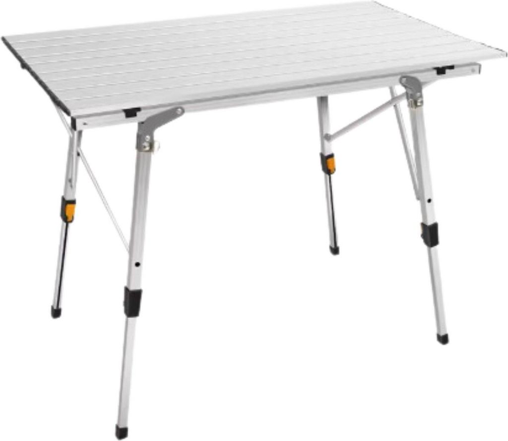 Bolt Edge Aufrollbarer Campingtisch – Aluminium Klappbare Picknicktisch – Verstellbare Beine – 90x53x45/68cm – Outdoor & Garten