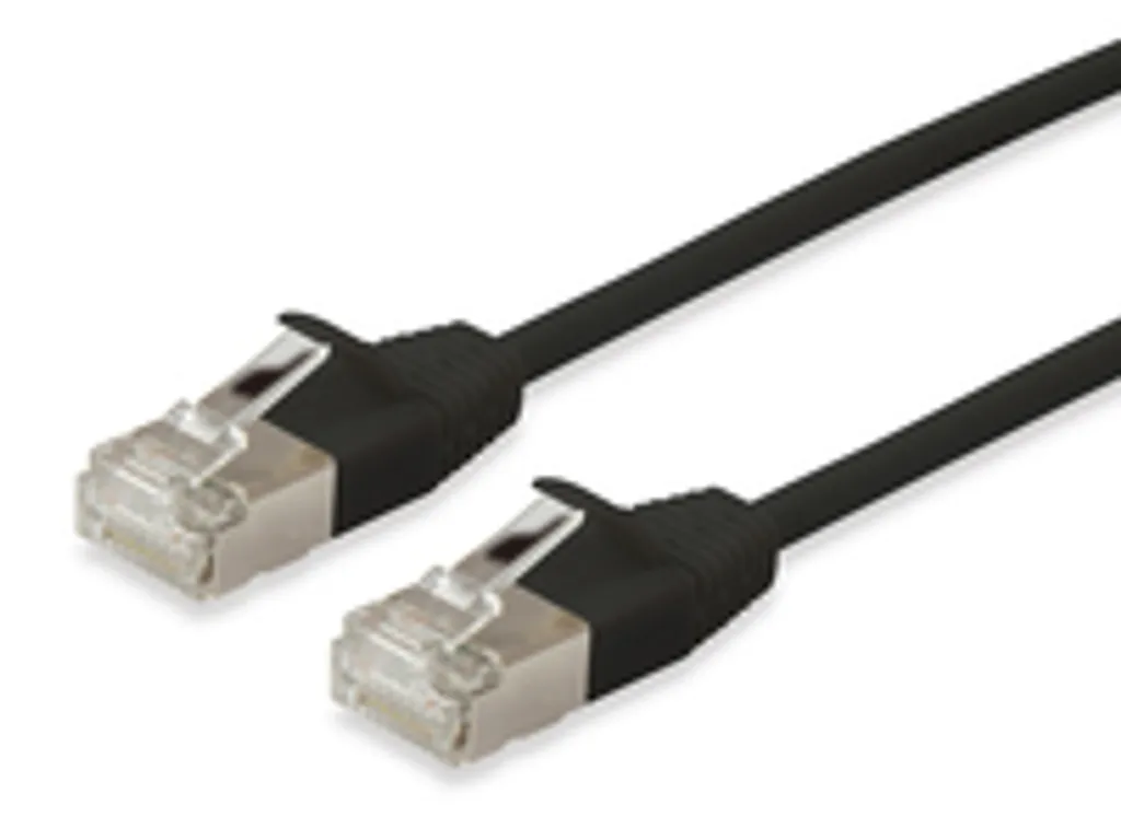Cavo Ethernet 1m Cat6A Slim Equip Nero LSZH F/FTP - 10G Garantiti - 1