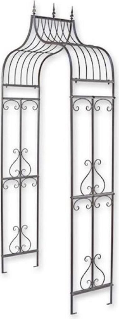 Casa Padrino Jugendstil Rosenbogen 117 x 40 x H. 242 cm - Metall Blumenbogen - Nostalgischer Pflanzenbogen - Barock & Jugendstil Garten Deko Access...