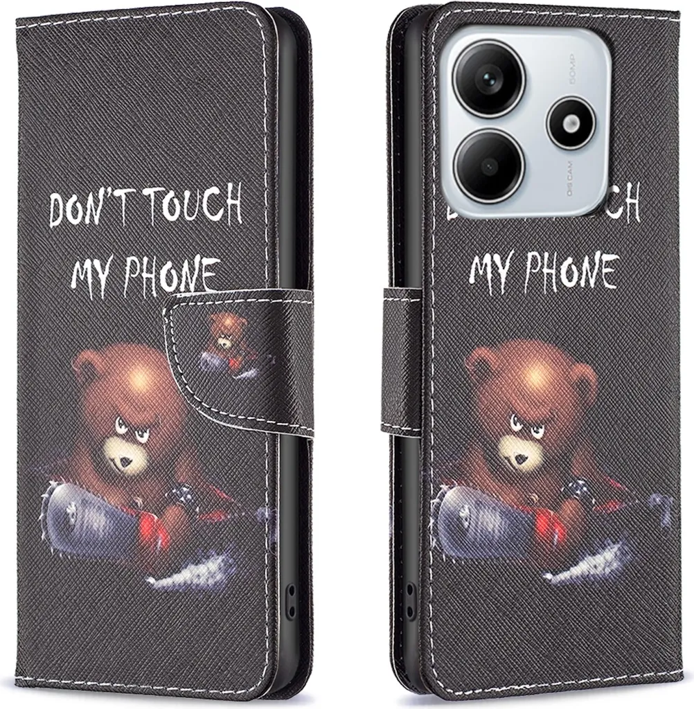 Custodia Professionale Xiaomi Redmi Note 14 5G Pelle PU Decorata