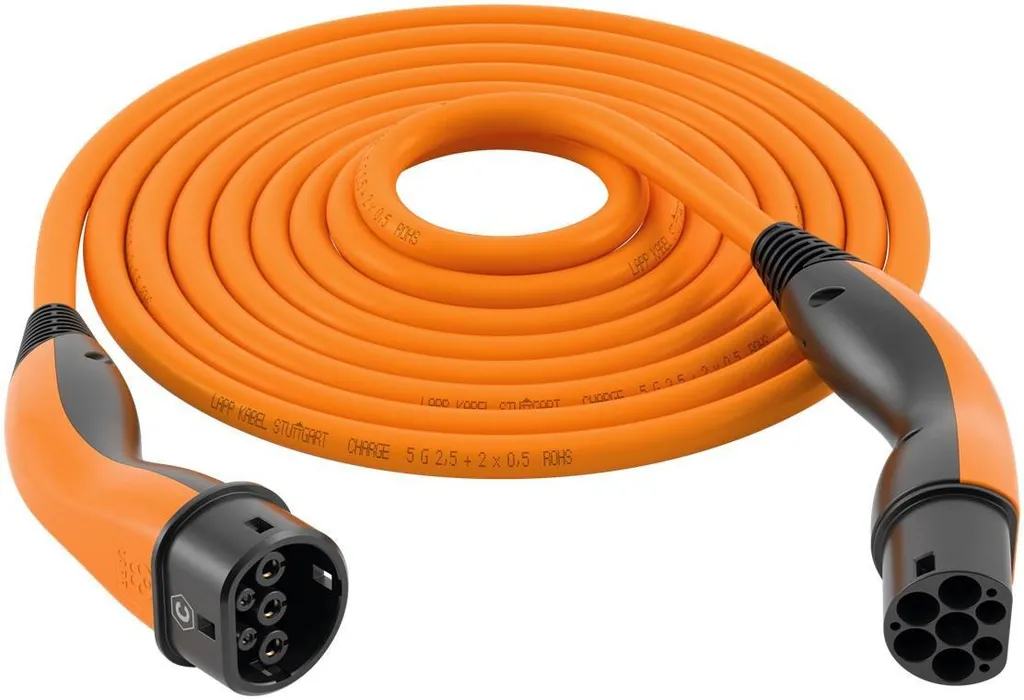 Recharger sa Voiture Hybride sur Borne Type 2 avec Câble LAPP 5m 32A