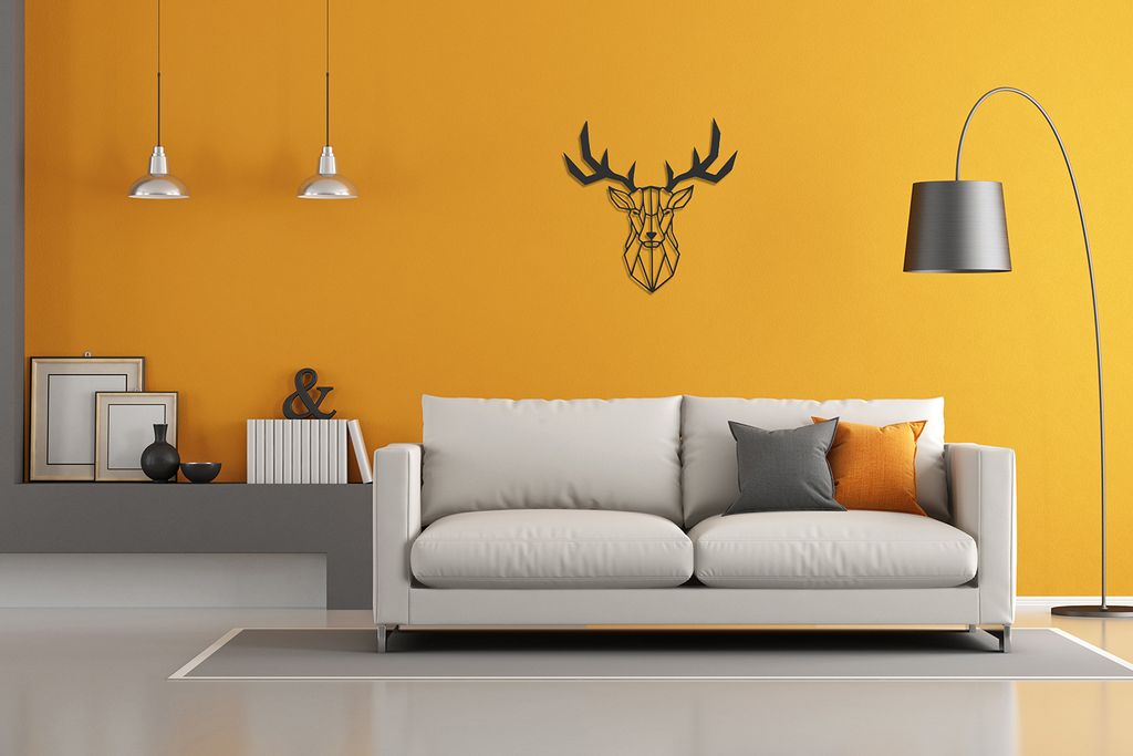 Wanddeko Metall Wandbild Metallbild Geometrische Wandkunst Produktbild 4