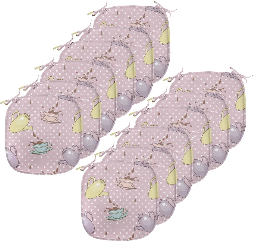 Galettes de chaise de cuisine imperméables turquoise lot de 12 pièces