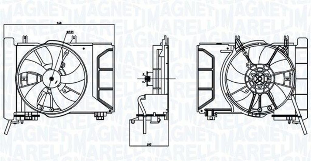 MAGNETI MARELLI 069422769010 - Kühlerlüfter für Yaris (P13)
