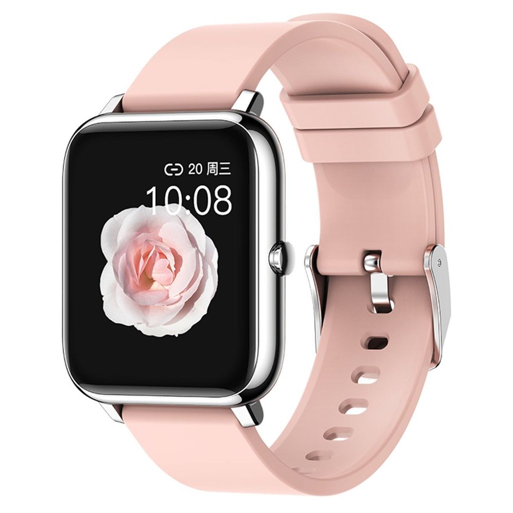 Damen Smartwatch Smart Uhr Armband Sport Pulsuhr Blutdruck Fitness Tracker Rosa 