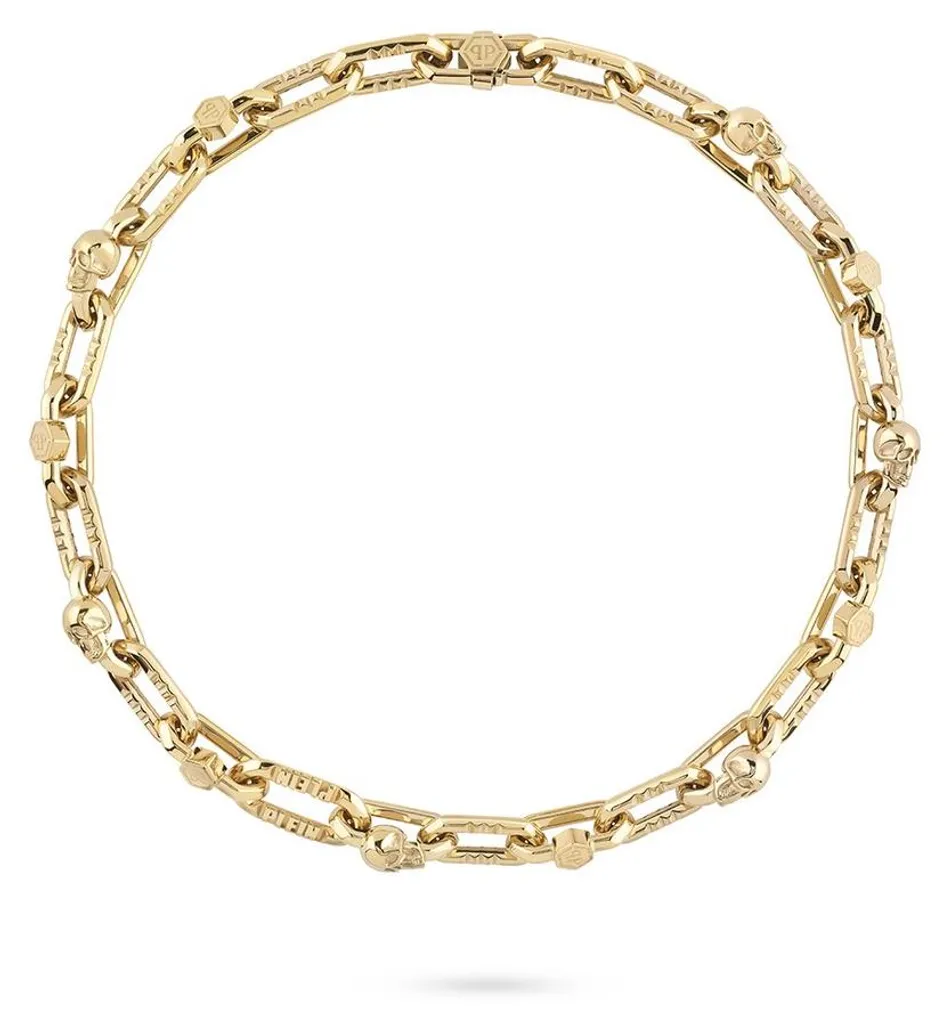 Collier PJPEA16NU Philipp Plein EDGE Maille Acier Noir 52 cm
