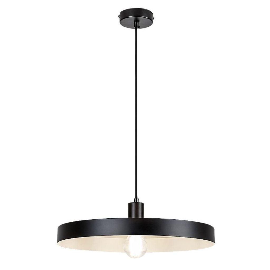Rabalux 72017 Pendelleuchte 1 Spot Alatar, E27, schwarz, rund, Industriell, ø400mm
