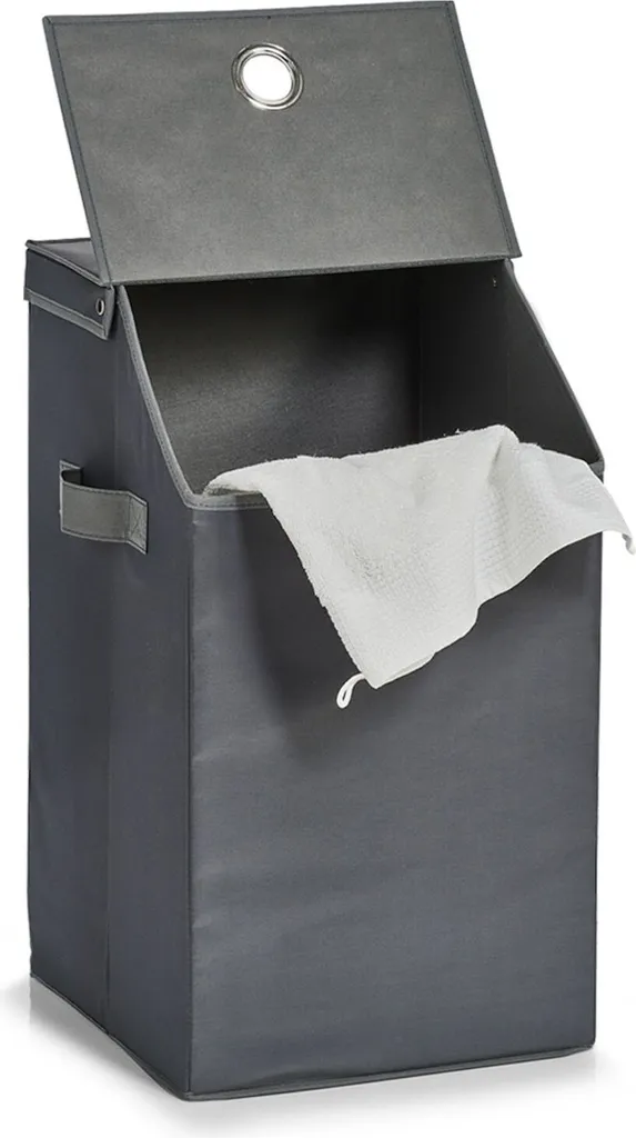 Corbeille à Linge Anthracite 60L - Structure Stable et Format Compact - 4