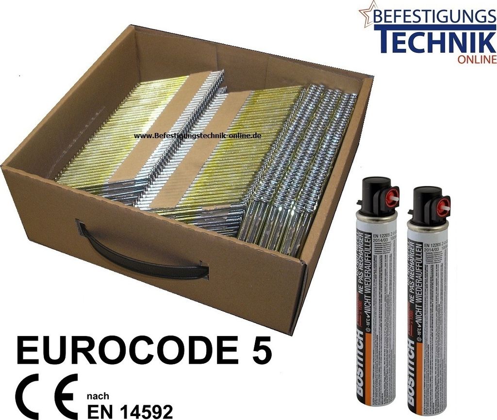 34° Streifennägel 2,8x65mm ring blank Gas für Paslode IM350 Tjep GRF 34/90 Hitachi Senco BeA 2,2M