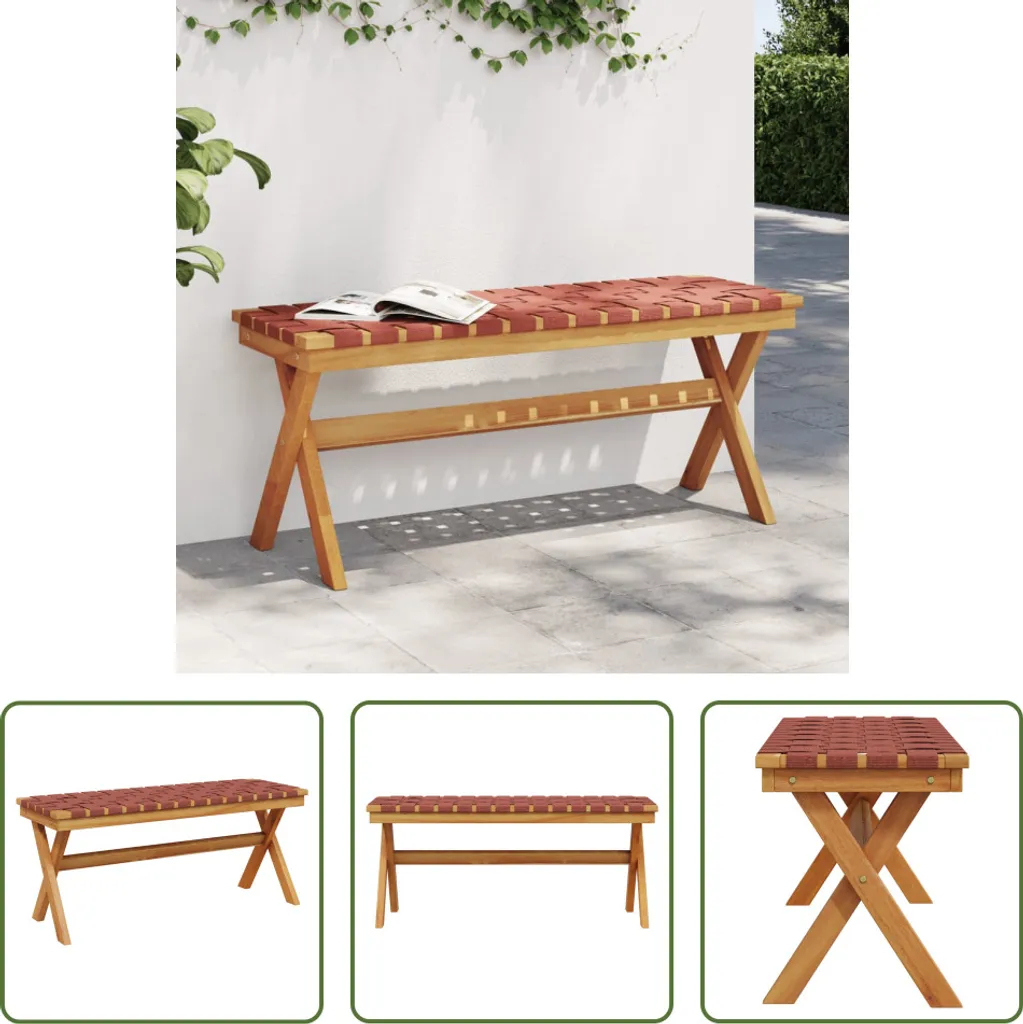 Banc de jardin rouge en acacia massif : fini le mobilier fragile et terne