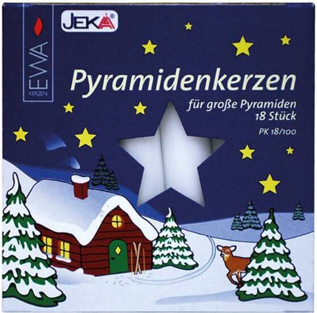 Pyramidová svíčka 18 bílá 18x105mm Obrázek produktu 5