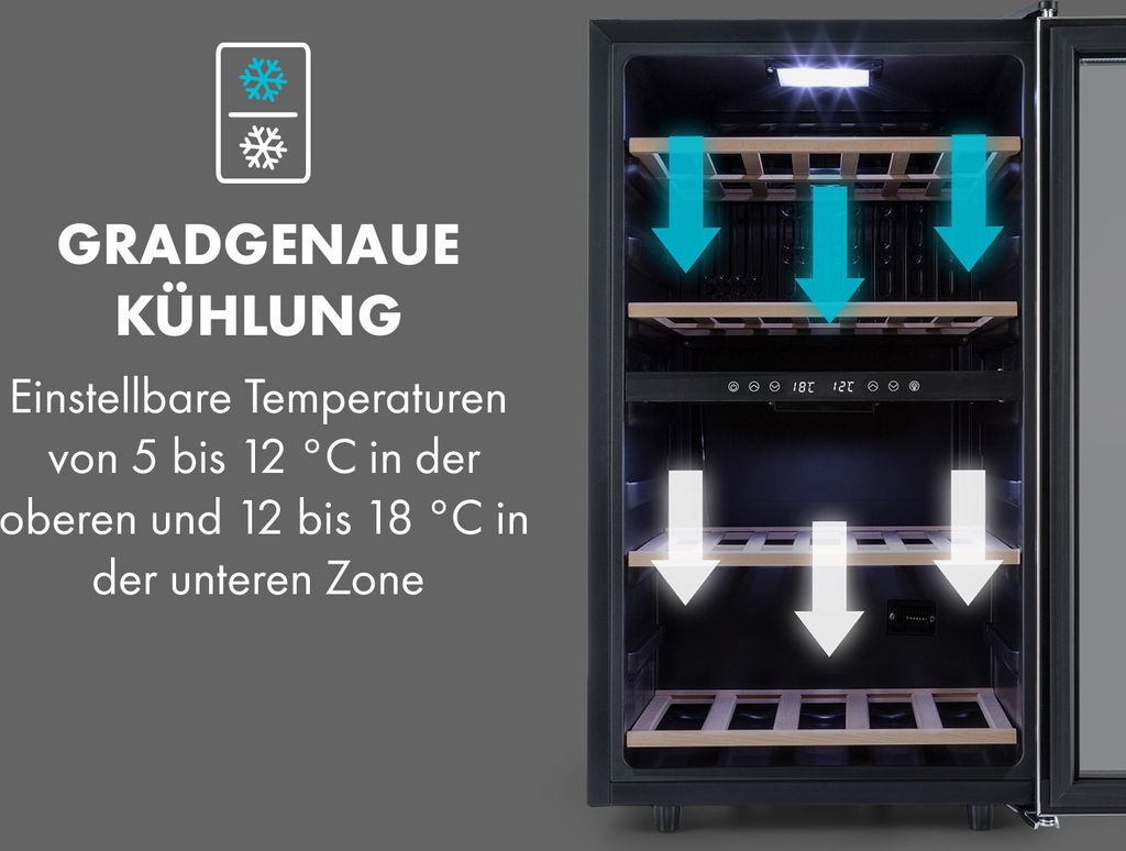 Klarstein Weinkühlschrank, Getränkekühlschrank Schmal, Produktbild 5
