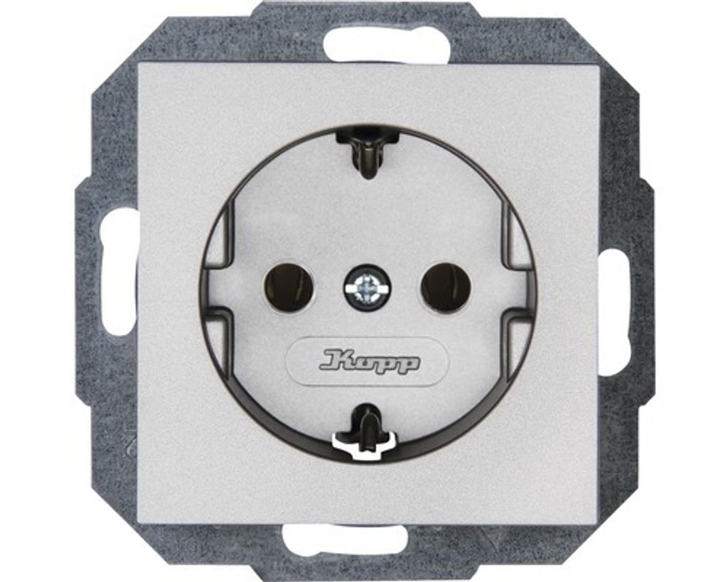 Kopp 949347558 Steckdose Athenis 55 stahlfarben