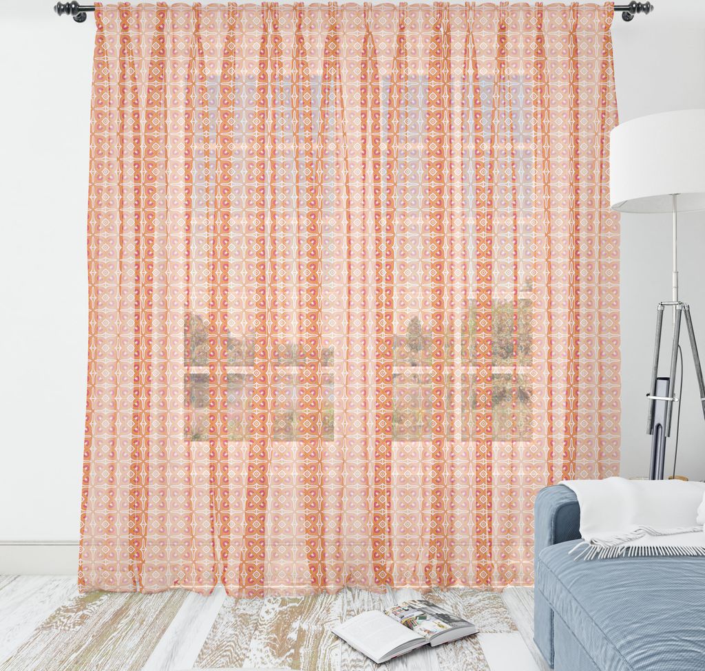 ABAKUHAUS Abstrakt Wandteppich, Bunte Repetitive Art Deco Floral warme Töne Inspired, Wohnzimmer Schlafzimmer seidiges Satin Wandtuch, 210 cm x 2...