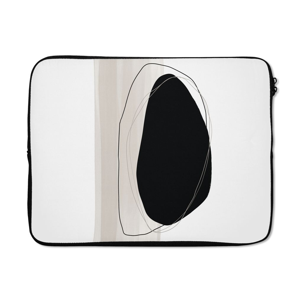 MuchoWow Laptop Hülle 15 Zoll Schwarz - Farbe - Pastell Laptoptasche - Laptoptasche - Sleeve - Rundum-Schutz