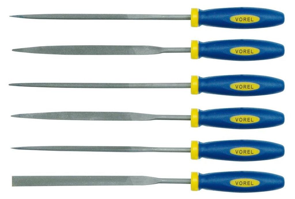 Nadelfeilen für Metall 160mm, 6er Set 25352 VOREL Produktbild 