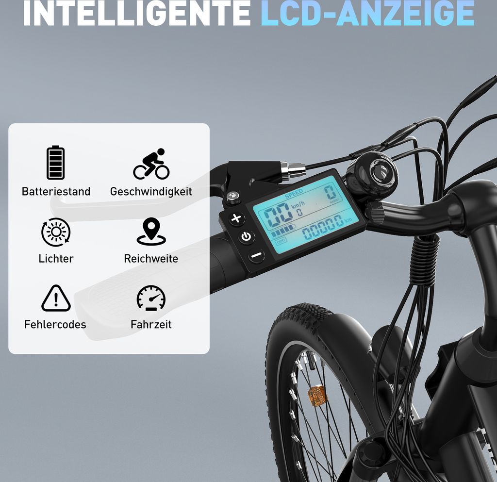 HITWAY E-Bike 28 Zoll Elektrofahrrad, Pedelec 36V/12Ah 432 Produktbild 3