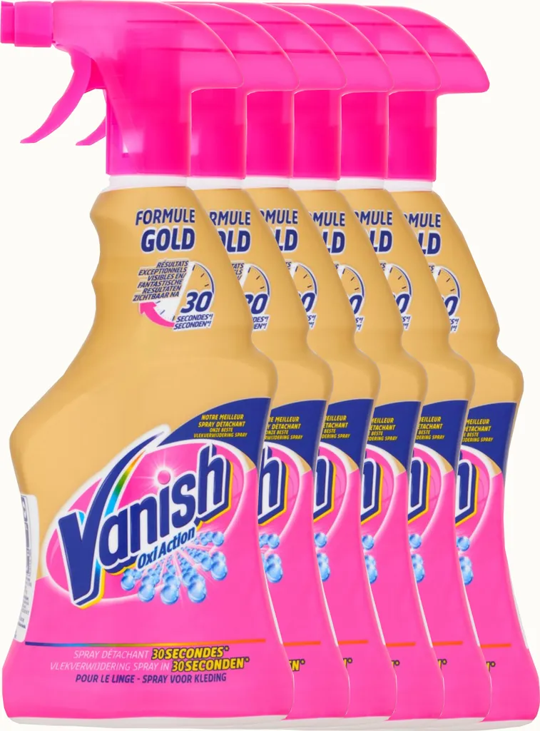 Vanish Gold Oxi Action Spray Détachant Multi-taches - 6 bouteilles 500ml
