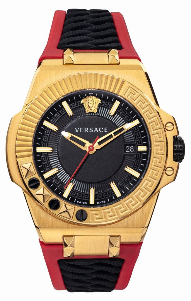 Versace Herren Armbanduhr Chain Reaction gold/rot VEDY00319 Produktbild 