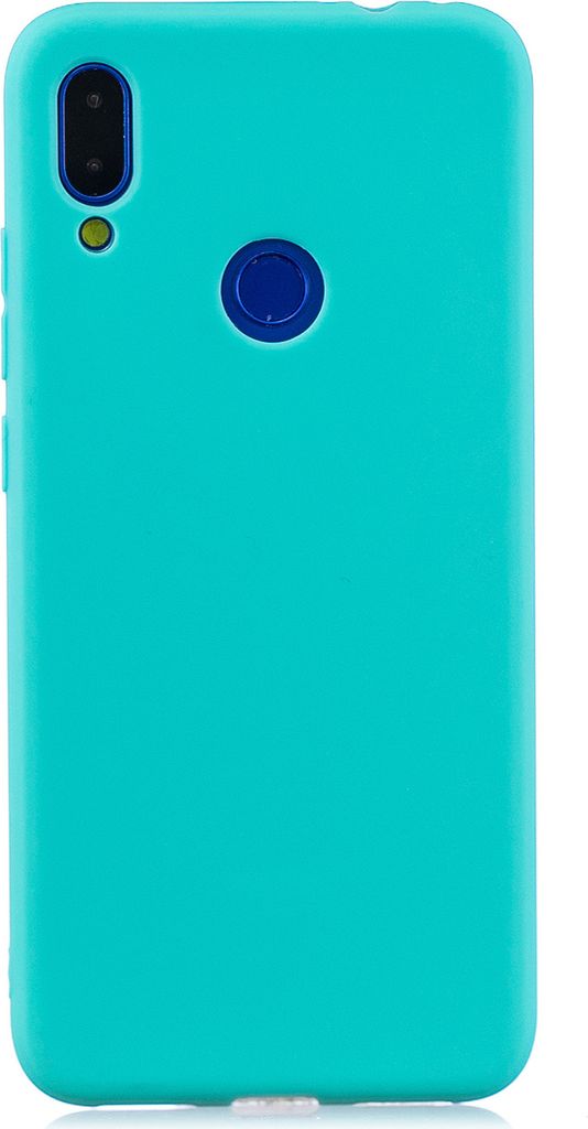 Für Redmi Note 7 Lovely Candy Color Matte TPU Anti-Scratch rutschfeste Schutzhülle Rücken Case Hellblau