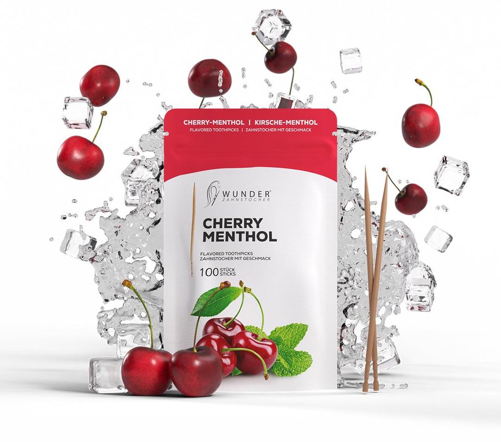Wykałaczki Miracle o smaku wiśniowo-mentolowym opakowanie Zdjęcie produktu 