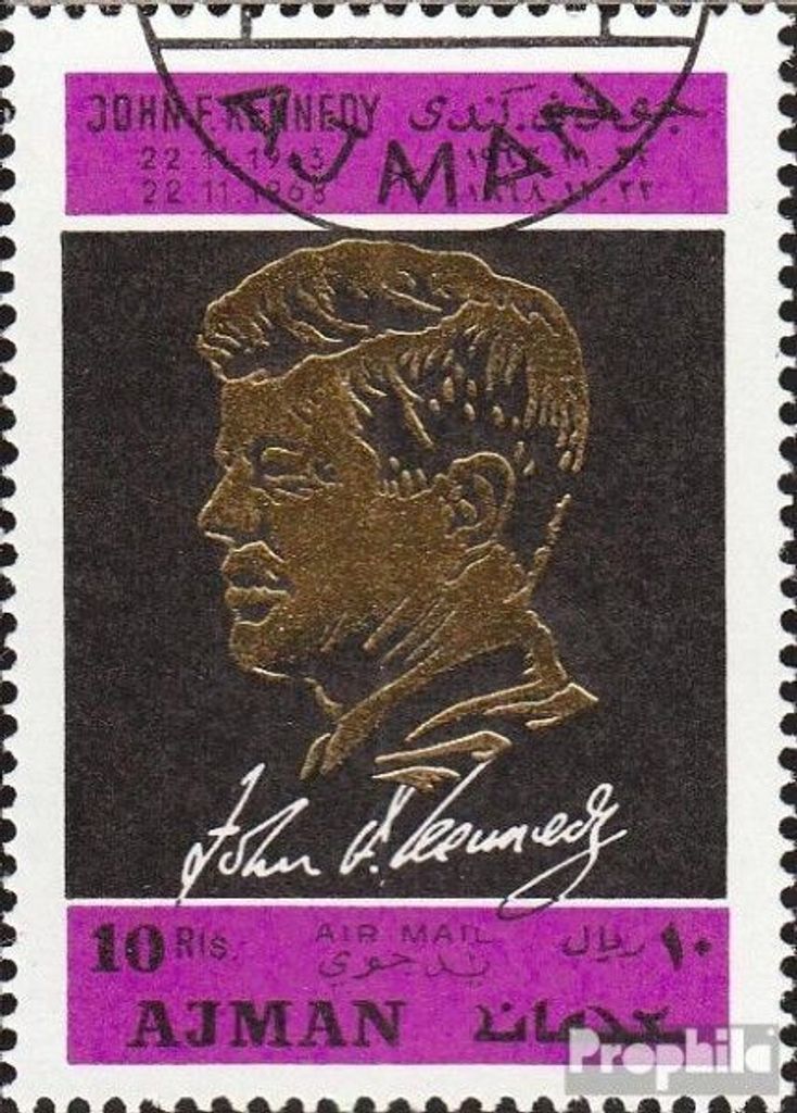 Briefmarken Ajman 1968 Mi 325A (kompl.Ausg.) gestempelt John F. Kennedy