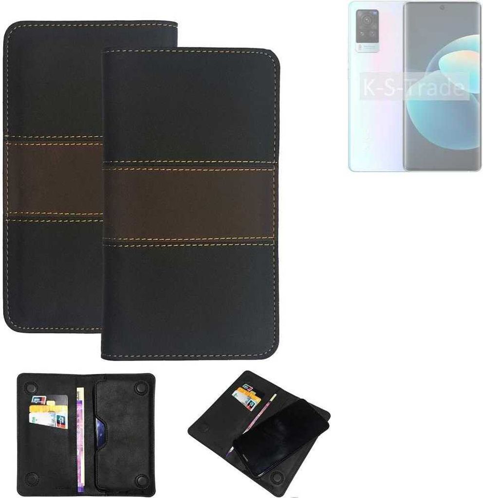 K-S-Trade Hülle Handyhülle kompatibel mit Vivo X60 Pro Schutzhülle Walletcase Bookstyle Tasche Schutz Case Handytasche Wallet Cover Kunstleder