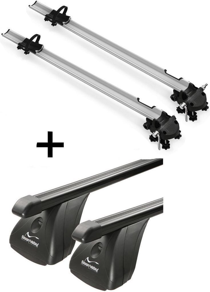 2x Fahrradträger Bike Pro + Dachträger VDP Stahl kompatibel mit für Mercedes Classe E Coupè 2 Türer 2009-2016