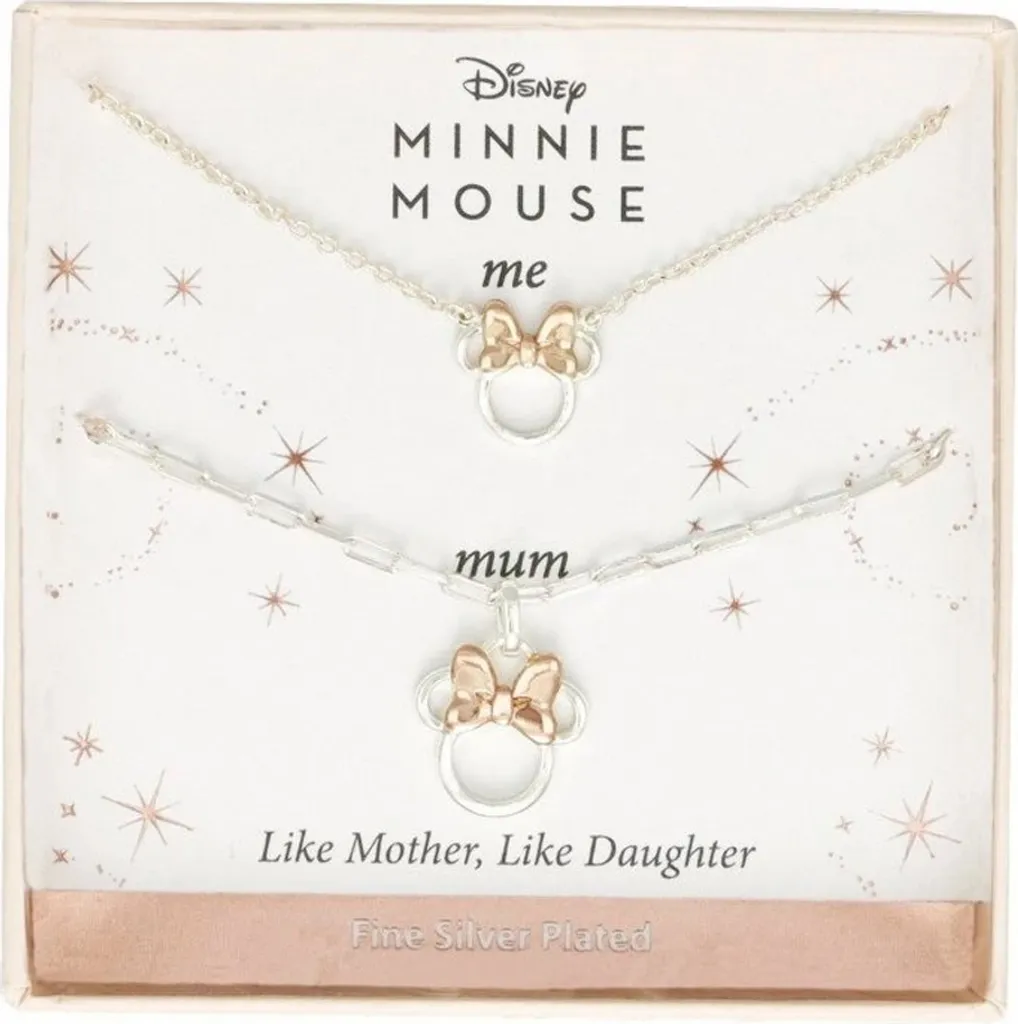 Bijou Disney Collier Minnie Mouse Multicolore à Double Chaîne Fine
