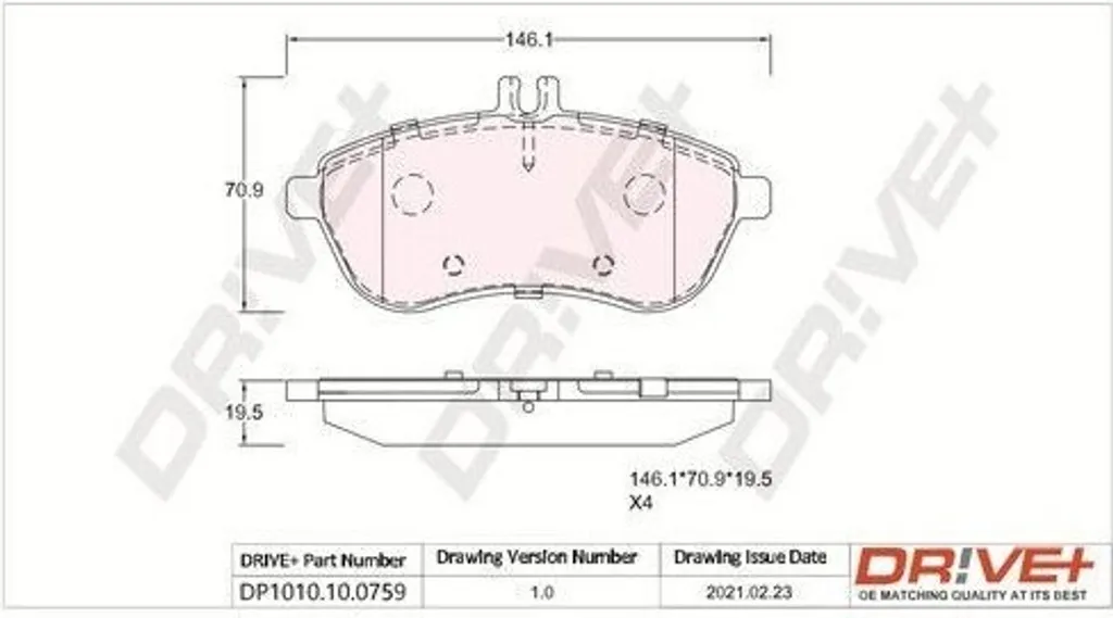 Plaquettes de Frein Anti-Bruit DP1010.10.0759 pour Mercedes E-Klasse W212