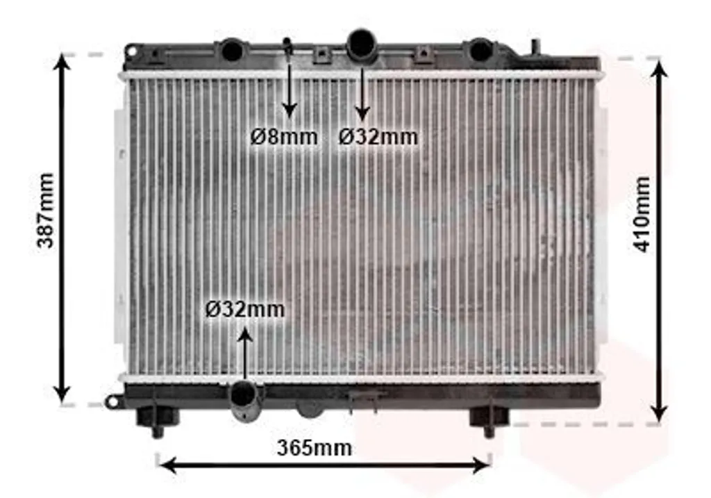 Radiateur moteur ROVER 25 Biseau (RF) - Refroidisseur VAN WEZEL 02002154 Neuf