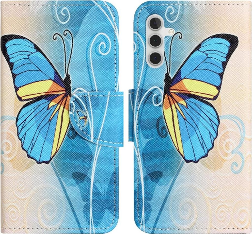 Samsung Galaxy A54 Hülle - Coverup Klapphülle - Blauer Schmetterling