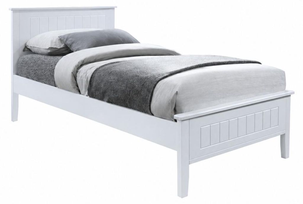 Kondela Jednolůžková postel s roštem Midea 90x200 cm - bílá Obrázek produktu 