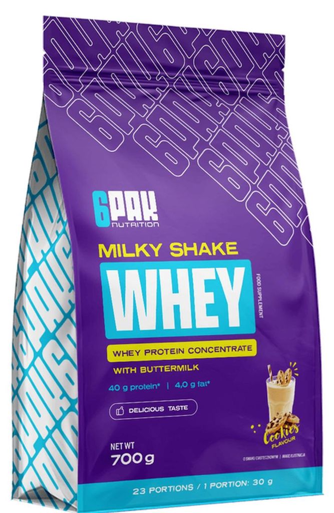 6Pak Nutrition Milky Shake Whey-700g Cookies Produktbild 