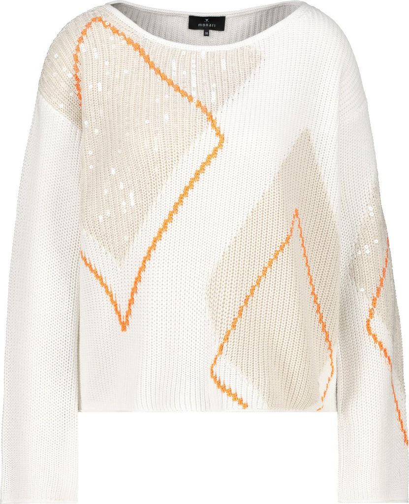 Monari GmbH Pullover off-white gemust 42