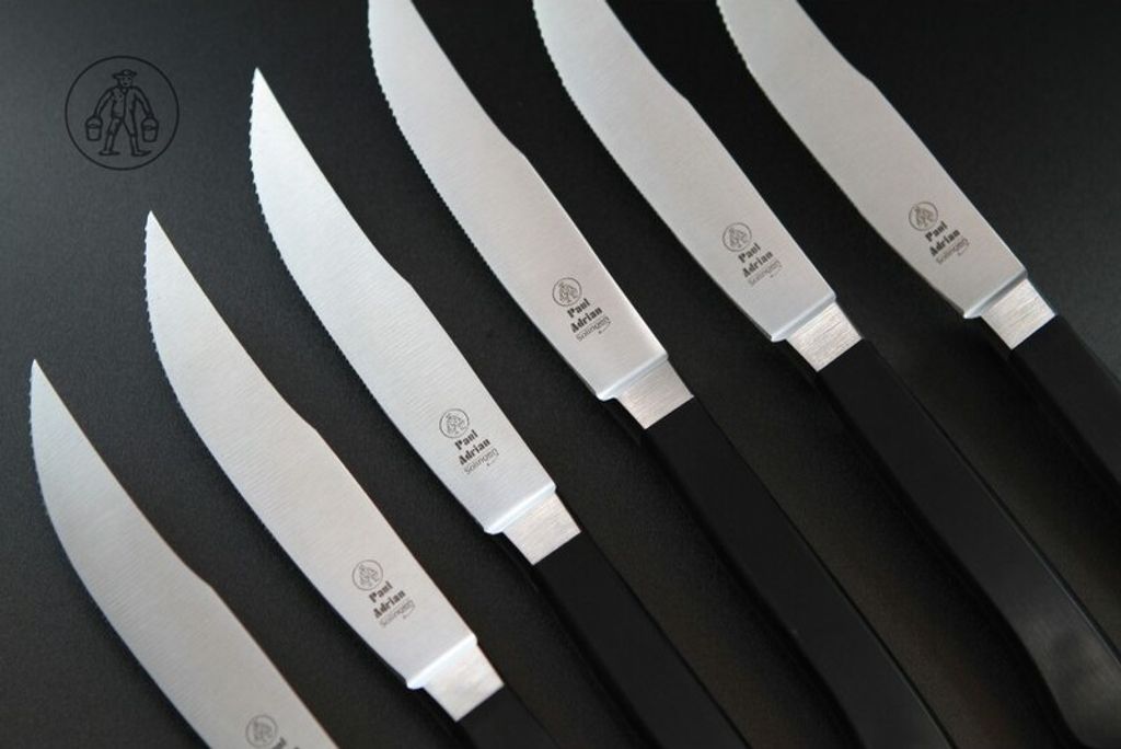 Paul Adrian Solingen Steakmesser Set 6tlg. Gabel Grillbesteck Pizzabesteck Schwarz